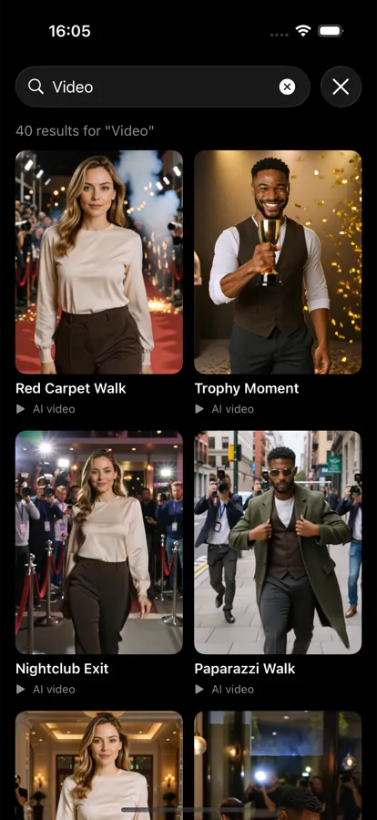 A man on a red carpet, generated from a selfie