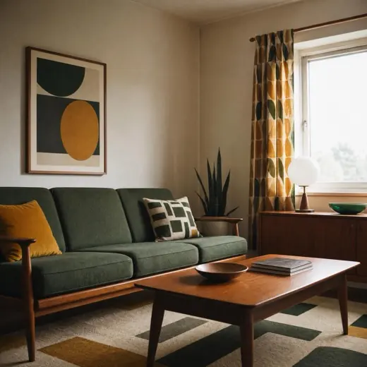 Mid-century style living room